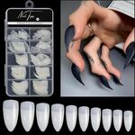 100 pezzi/scatola Stiletto Nail Tips Halloween Style Stiletto False Eagle Claw Art Nails (naturale)