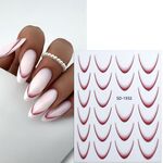Adesivi per nail art lineari SD-1932 Adesivi per manicure francese autoadesivi con gradiente di colore Adesivi per unghie fai da te