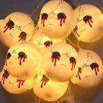 Decorazione di Halloween a LED Atmosfera Layout Faccia Fantasma Stringa di luci, Modello: 3m 20 LED lampeggianti (bianco caldo)