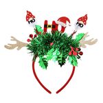 Vestito per festa di Natale Copricapo di Capodanno Decorazione natalizia Fascia per capelli a strisce colorate, Stile: HO Corna di Rudolph