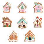8 pezzi/set B PVC Natale Casa Pendenti Albero di Natale Decorazioni Scena Disposizione Puntelli