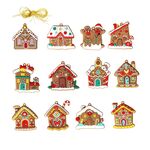 12 pezzi/set decorazioni natalizie per la casa pendenti in PVC ornamenti per alberi di Natale appesi scena disposizione oggetti di scena