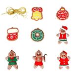 8 pezzi/set decorazioni natalizie colorate a forma di omino di pan di zenzero, pendenti in PVC, ornamenti per l'albero di Natale, scenografie