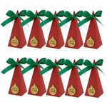 10 pezzi di scatole di caramelle di Natale triangolo Capodanno festa regalo di Natale scatola di carta per imballaggio, stile: palla colorata