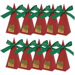 10 pezzi di scatole di caramelle di Natale triangolo festa di Capodanno regalo di Natale scatola di carta per imballaggio, stile: scatola regalo