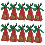 10 pezzi di scatole di caramelle di Natale triangolo Capodanno festa regalo di Natale scatola di carta per imballaggio, stile: guanti