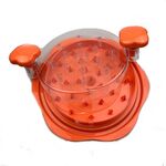 Macchina per triturare il pollo da 10 pollici con coperchio trasparente Strumento per triturare la carne antiscivolo (coperchio rotondo arancione)