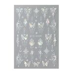 STZ-X039 Adesivi per unghie a forma di farfalla fantasy Adesivi per unghie a forma di stella con glitter