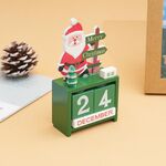 Giocattolo per bambini, regalo di Natale, calendario in legno, decorazione da tavolo per la vigilia di Natale, stile: Babbo Natale