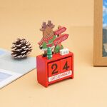 Giocattolo per bambini, regalo di Natale, calendario in legno, decorazione da tavolo per la vigilia di Natale, stile: alce