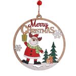 Decorazione per il giorno di Natale, ciondolo in legno cavo, stile: alce