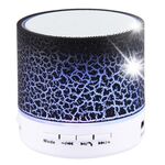 Altoparlante stereo Bluetooth Bluetooth Bluetooth Bluetooth Bluetooth mini portatile con luce a LED, microfono integrato, supporto a mani libere e scheda TF (nero)