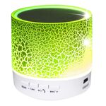 Altoparlante stereo Bluetooth Bluetooth Bluetooth Bluetooth Portable Mini A9 con luce a LED, microfono integrato, supporto a mani libere e scheda TF (verde)