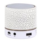 Altoparlante stereo Bluetooth Bluetooth Bluetooth Bluetooth Portable Mini A9 con luce a LED, microfono integrato, supporto a mani libere e scheda TF (bianco)