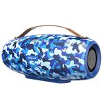Altoparlante Bluetooth wireless ZEALOT S27 per bassi multifunzionale, microfono integrato, supporto per chiamate Bluetooth e scheda AUX e TF e altoparlanti 1x93mm + 2x66mm (blu mimetico)