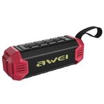 awei Y280 IPX4 Bluetooth Speaker Power Bank con bassi migliorati, microfono integrato, supporto FM / USB / TF Card / AUX (rosso)