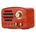 Altoparlante radio HiFi Bluetooth retro Elvis Angel MA-1500 con luce LED colorata, supporto USB e FM e Aux da 3,5 mm