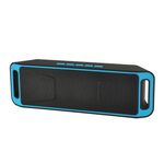 SC208 Carta multifunzionale Musica Playback Playback Bluetooth Speaker, Supporto HandFree Call & TF Card & U-Disk & Aux Audio & FM Function (Blue)