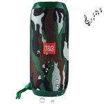 Altoparlante stereo Bluetooth portatile T&G TG117, con microfono integrato, supporto per chiamate in vivavoce e scheda TF e AUX IN e FM, distanza Bluetooth: 10 m (verde)