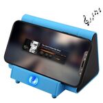Altoparlante stereo a induzione wireless con supporto per telefono portatile SY317A, Supporta chiamate in vivavoce e AUX IN (blu)