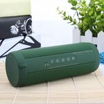 Altoparlante stereo Bluetooth portatile impermeabile T2 3ATM, con microfono e LED integrati e gancio per appendere, supporto per chiamate in vivavoce e scheda TF, distanza Bluetooth: 10 m (verde)