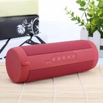Altoparlante stereo Bluetooth portatile impermeabile T2 3ATM, con microfono e LED integrati e gancio per appendere, supporto per chiamate in vivavoce e scheda TF, distanza Bluetooth: 10 m (rosso)