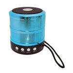 Altoparlante portatile stereo Bluetooth mobile in metallo S28 con funzione di chiamata in vivavoce (blu)