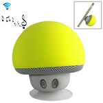 Altoparlante Bluetooth a forma di funghi con supporto di aspirazione (giallo)