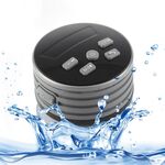 Altoparlante portatile F08 Supporto impermeabile IPX7 Radio FM Altoparlante Bluetooth ad alta fedeltà con ventosa e luce a LED (nero)