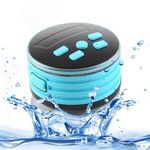 Altoparlante portatile F08 Supporto impermeabile IPX7 Radio FM Altoparlante Bluetooth ad alta fedeltà con ventosa e luce LED (blu)