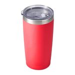 Tazza da viaggio per caffè con isolamento sottovuoto in acciaio inossidabile 304 da 600 ml, tazza termica a doppia parete (rossa)