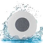 Mini subwoofer portatile Doccia Altoparlante Bluetooth impermeabile senza fili Vivavoce Ricevi chiamate Musica Aspirazione Mic per iPhone Samsung (bianco)