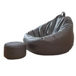 Coprisedia a sacco e coprisgabello 110x120cm Set in tessuto tecnico impermeabile (grigio)