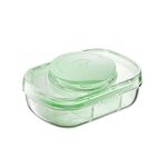 Organizer per medicinali sigillato con scomparto portatile, distributore di pillole di grande capacità (verde)