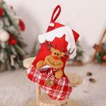 Calze di Natale a forma di casa Sacchetto regalo Decorazione della vigilia di Natale Calze di caramelle (alce)