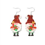 Orecchini con decorazione a forma di cartone animato, elemento natalizio, orecchini lucidi, specifiche: Rudolph