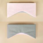 Mascherina per gli occhi a doppio uso, doppia faccia, paraorecchie, protezione per gli occhi con riduzione del rumore completa (rosa freddo + grigio chiaro caldo)