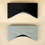 Mascherina per gli occhi a doppio uso, doppia faccia, protezione per gli occhi con riduzione del rumore completa (nero freddo + grigio chiaro caldo)