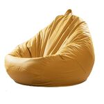 Poltrona a sacco 90x100cm Fodera in tessuto tecnico impermeabile (giallo)