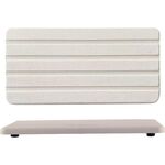 2 pezzi/set sottobicchiere assorbente in diatomite rettangolare incassato ad asciugatura rapida in pietra per lavello articoli da toeletta tovaglietta, dimensioni: 22x11 cm (bianco)