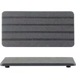 2 pezzi/set sottobicchiere assorbente in diatomite rettangolare da incasso ad asciugatura rapida per lavello in pietra, tovaglietta per articoli da toeletta, dimensioni: 22x11 cm (grigio scuro)