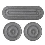 3 pezzi/set tappetino assorbente per il piano di lavoro del bagno tappetino per l'asciugatura della diatomite per la cucina rubinetto lavandino vassoio in pietra ad asciugatura rapida (grigio scuro)
