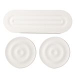 3 pezzi/set tappetino assorbente per piano di lavoro del bagno tappetino per asciugatura di diatomite per cucina rubinetto lavandino vassoio in pietra ad asciugatura rapida (bianco)