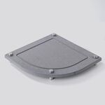 Tappetino per asciugatura del piano di lavoro del bagno Diatomite Tappetino assorbente per l'acqua ad asciugatura rapida a forma di ventaglio, Colore: S01 Grigio scuro (21x21 cm)