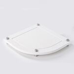 Tappetino per asciugatura del piano di lavoro del bagno Diatomite Tappetino assorbente per l'acqua ad asciugatura rapida a forma di ventaglio, Colore: S01 Bianco (21x21cm)