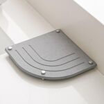 Tappetino per asciugatura del piano di lavoro del bagno Diatomite Tappetino assorbente per l'acqua ad asciugatura rapida a forma di ventaglio, Colore: S02 Grigio scuro (21x21 cm)