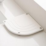 Tappetino per asciugatura del piano di lavoro del bagno Diatomite Tappetino assorbente per l'acqua ad asciugatura rapida a forma di ventaglio, Colore: S02 Bianco (21x21cm)
