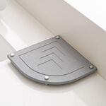 Tappetino per asciugatura del piano di lavoro del bagno Diatomite Tappetino di drenaggio a forma di ventaglio assorbente ad asciugatura rapida, colore: S03 grigio scuro (21x21 cm)