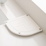 Tappetino per asciugatura del piano di lavoro del bagno Diatomite Tappetino assorbente per l'acqua ad asciugatura rapida a forma di ventaglio, Colore: S03 Bianco (21x21cm)