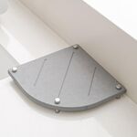 Tappetino per asciugatura del piano di lavoro del bagno Diatomite Tappetino assorbente per l'acqua ad asciugatura rapida a forma di ventaglio, Colore: S04 Grigio scuro (21x21 cm)
